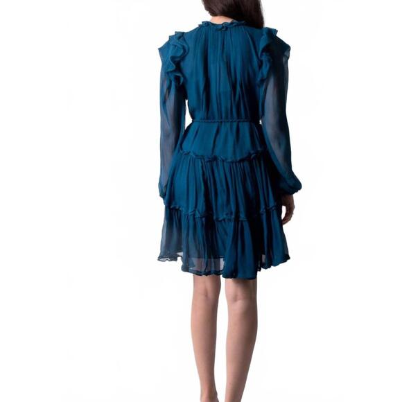 NEW ULLA JOHNSON gaelle dress in sapphire - Picture 4 of 4